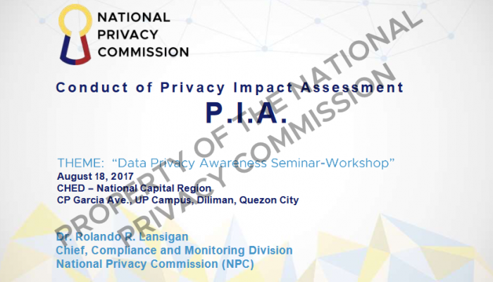 Conduct a Privacy Impact Assessment