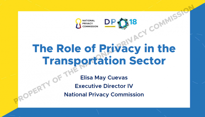 Role of Privacy in transportation Sector